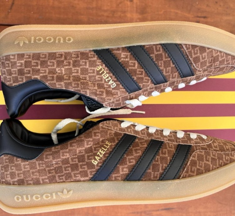 Gucci Gazelle GG Monogram Brown - Size 10 5 US
