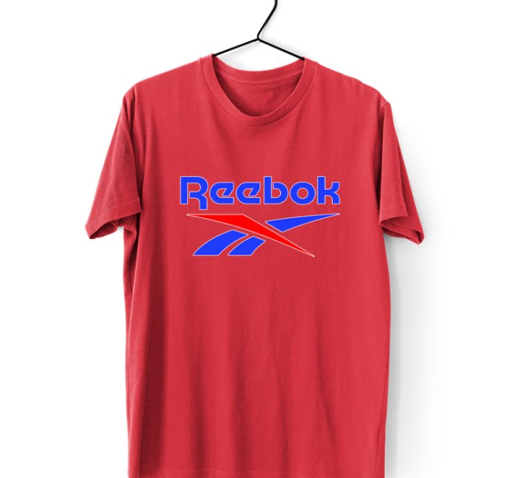Reebok Sport Logo Men's Red T-shirt USA Size S to 5XL