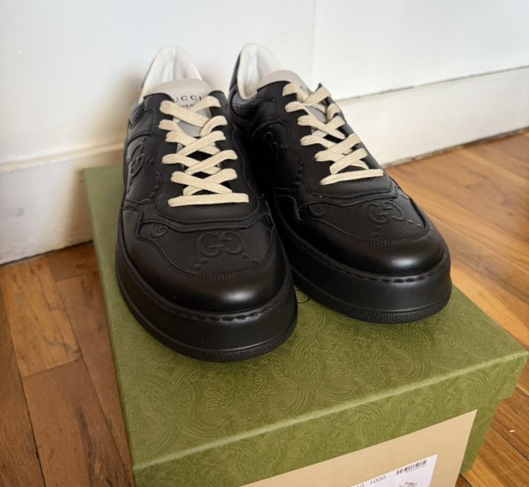 Gucci GG Leather Embossed Sneaker