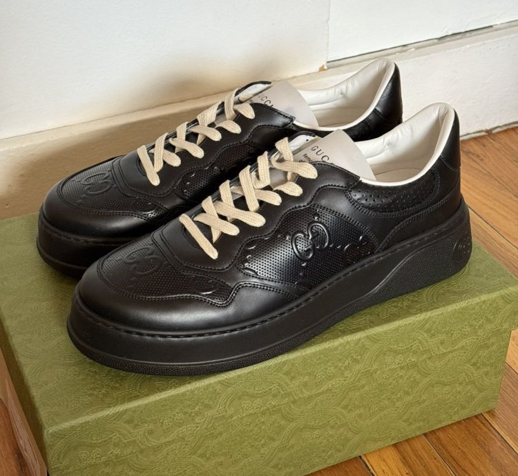 Gucci GG Leather Embossed Sneaker