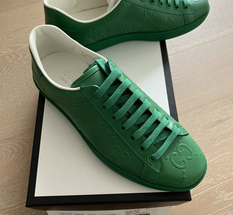 Gucci GG Tennis 20 Green low top Trainer Sneakers