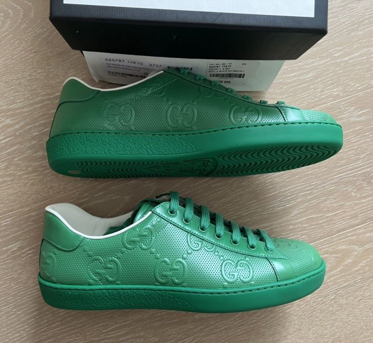 Gucci GG Tennis 20 Green low top Trainer Sneakers