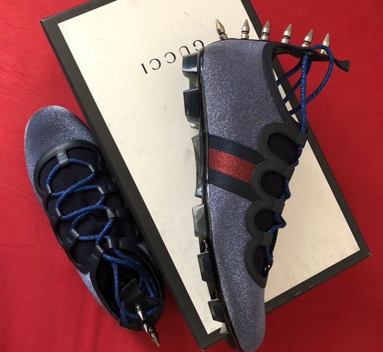 Gucci Glitter Web Sneakers