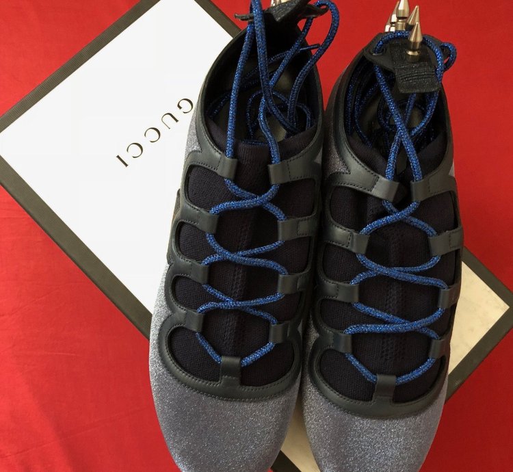 Gucci Glitter Web Sneakers