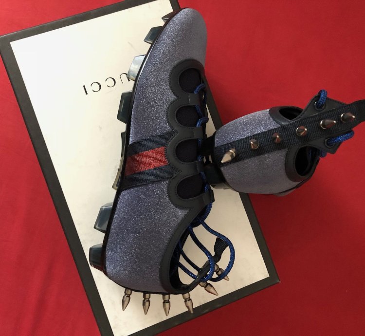 Gucci Glitter Web Sneakers