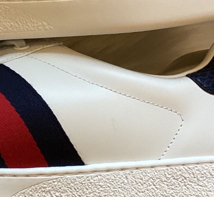 Gucci Gucci Ace Leather White Blue