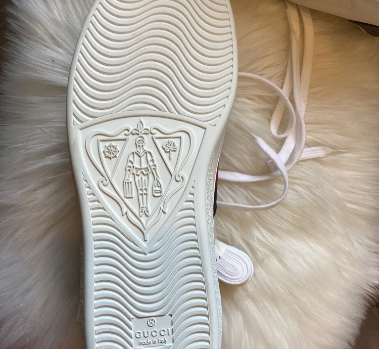 Gucci Gucci Ace Leather White Blue