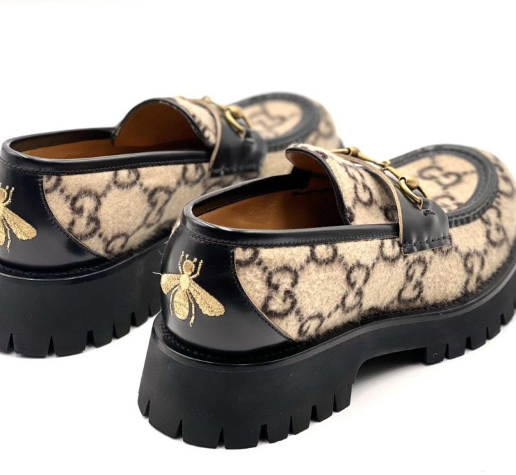 Gucci Horsebit Wool Loafers
