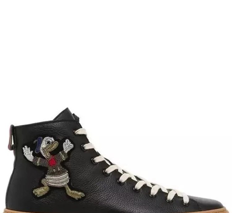 Gucci Major Black Leather 1300 Sneakers Size 41 New