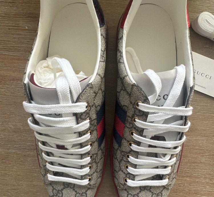 Gucci Men Ace Coated Canvas Sneakers