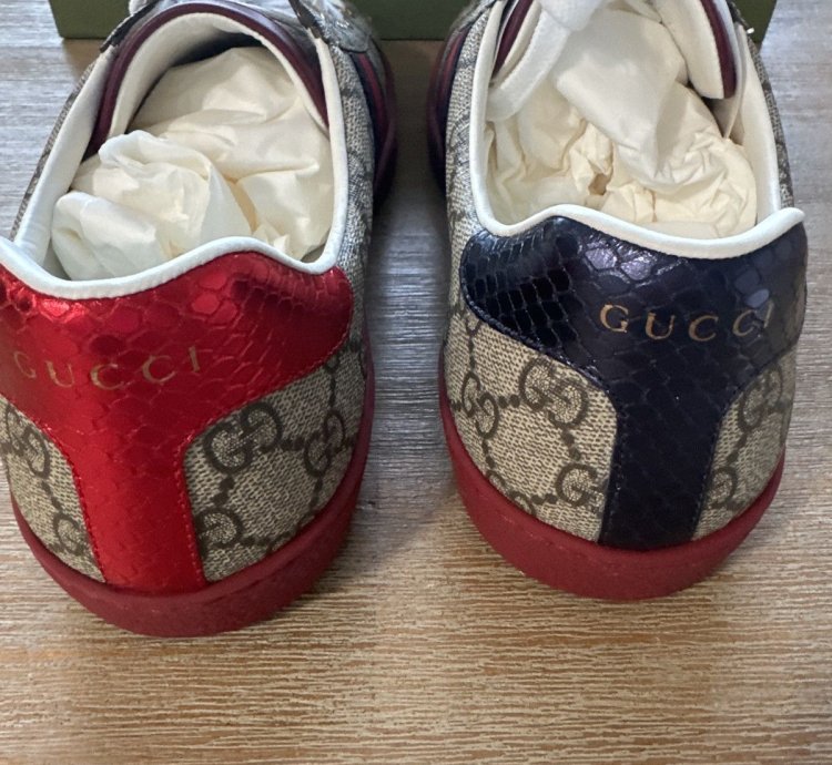 Gucci Men Ace Coated Canvas Sneakers