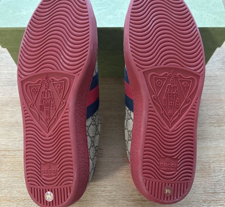 Gucci Men Ace Coated Canvas Sneakers
