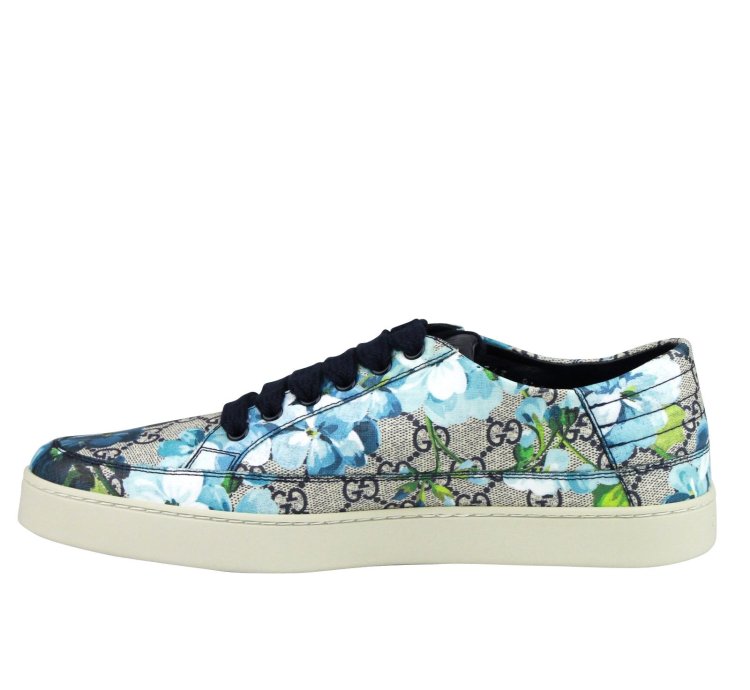 Gucci Men Bloom Flower Print Supreme Canvas Sneaker Shoes
