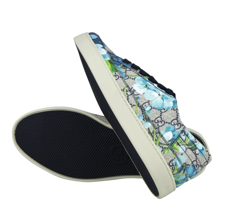 Gucci Men Bloom Flower Print Supreme Canvas Sneaker Shoes