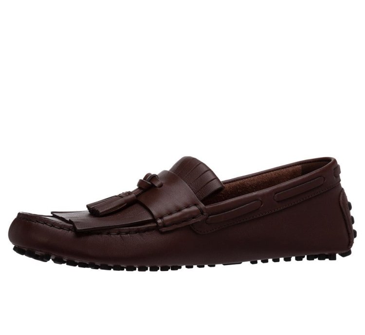 Gucci Men Interlocking GG Fringe Leather Loafer