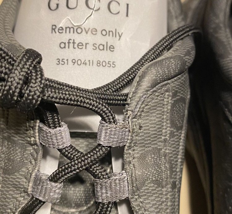 Gucci Men Run Sneakers in Graphite grey
