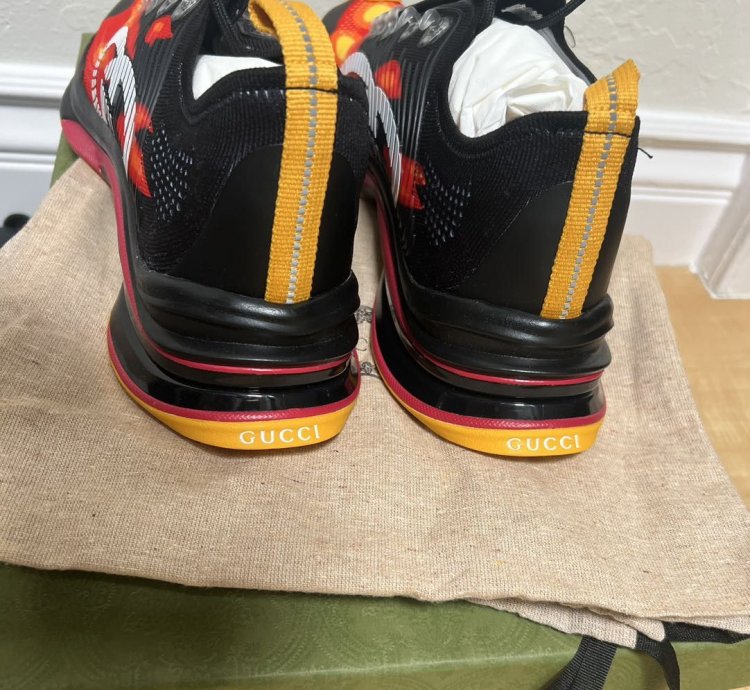 gucci MEN SHOES MULTI-COLOR FABRIC RUN SNEAKERS