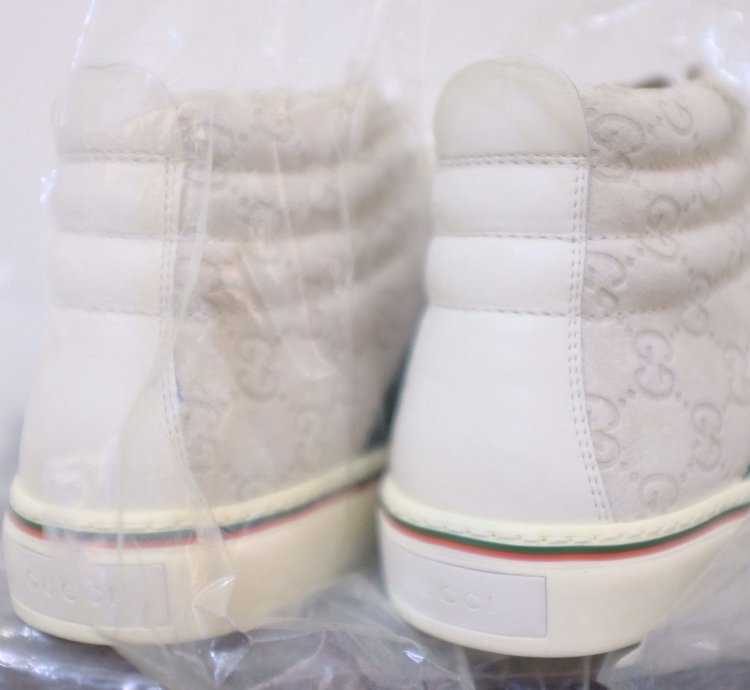GUCCI Men TOM FORD ERA leather hi-top shoes sz 8 5