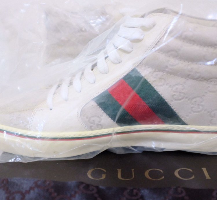 GUCCI Men TOM FORD ERA leather hi-top shoes sz 8 5