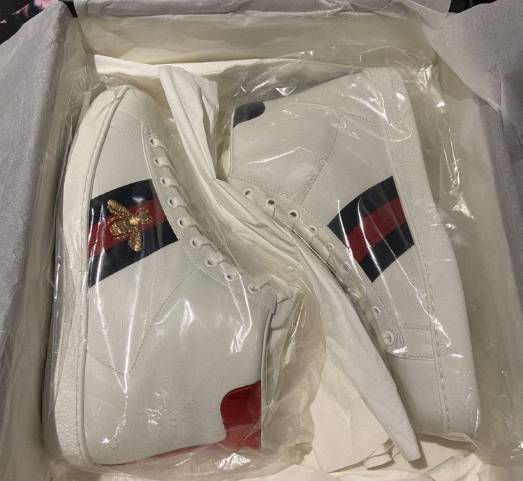 Gucci Miro Soft White Leather Hi-Top Sneakers