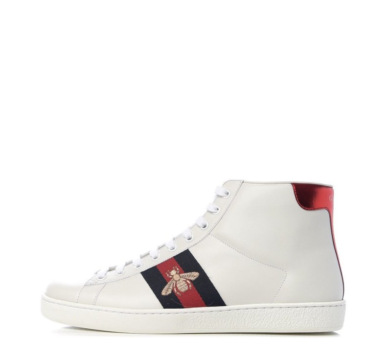 Gucci Miro Soft White Leather Hi-Top Sneakers