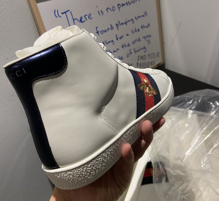 Gucci Miro Soft White Leather Hi-Top Sneakers