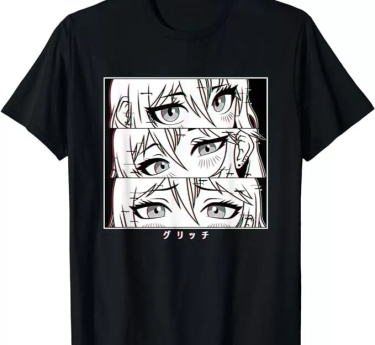 Anime Girl Eyes Waifu Japanese Otaku T-Shirt S-5XL