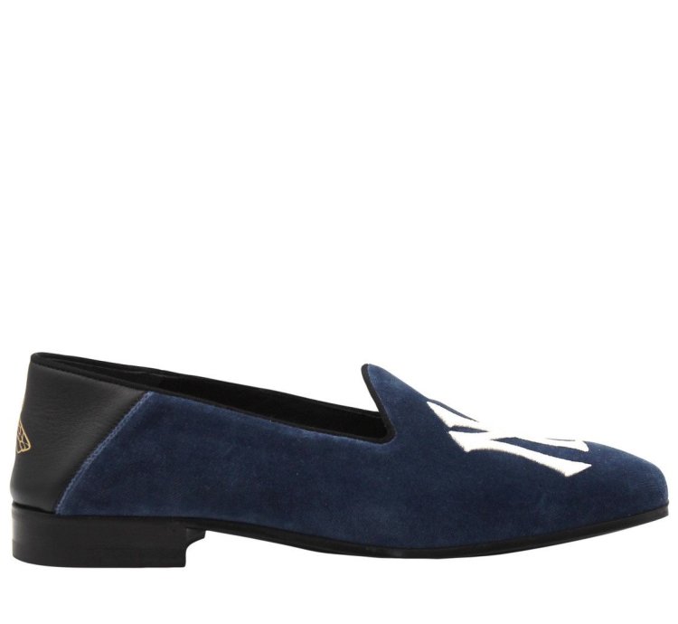 Gucci NY Yankees Velvet Loafers