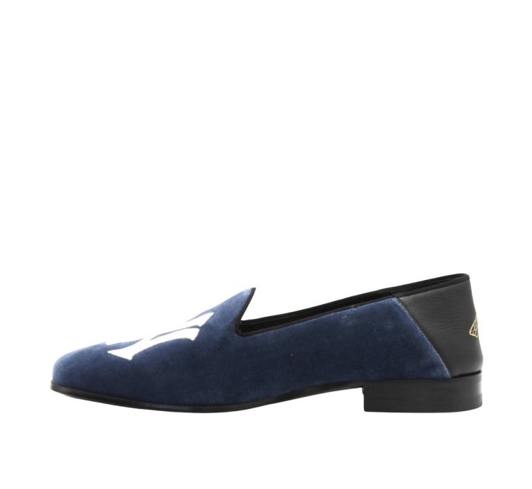 Gucci NY Yankees Velvet Loafers