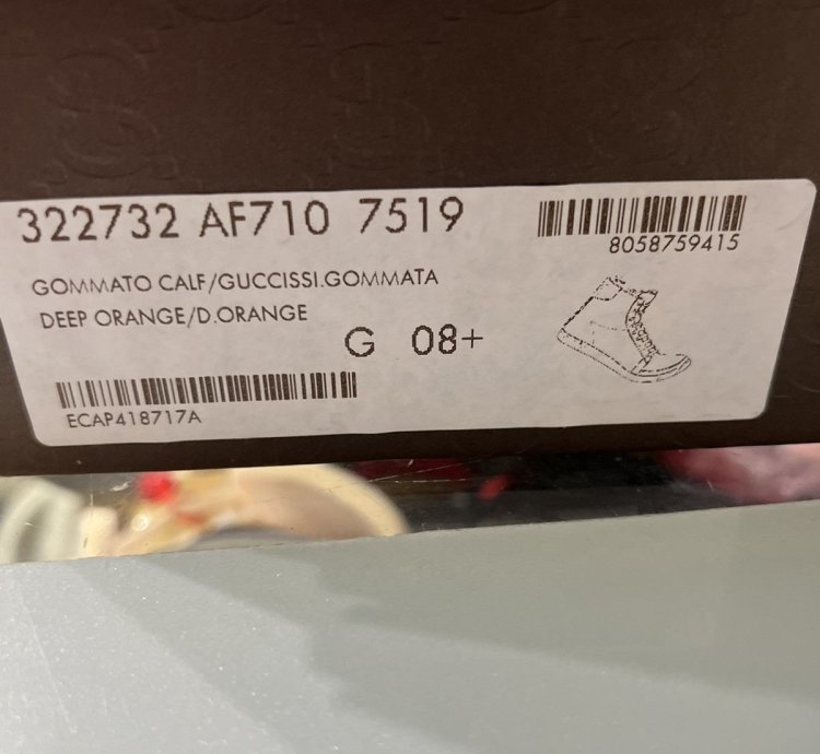Gucci Orange Monogram Hightop