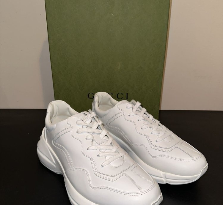 Gucci Oversized Rhyton Soft Calfskin Sneaker Size 10