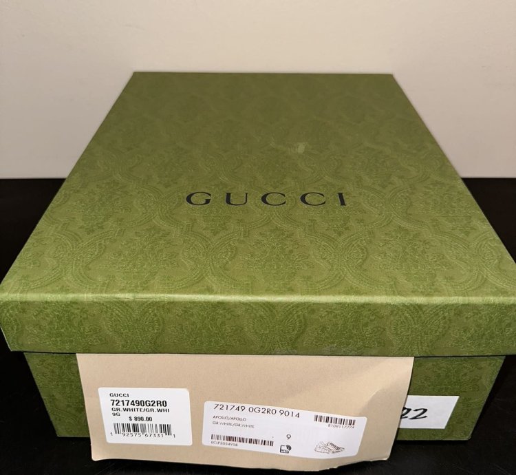 Gucci Oversized Rhyton Soft Calfskin Sneaker Size 10