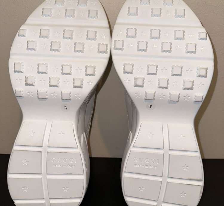 Gucci Oversized Rhyton Soft Calfskin Sneaker Size 10