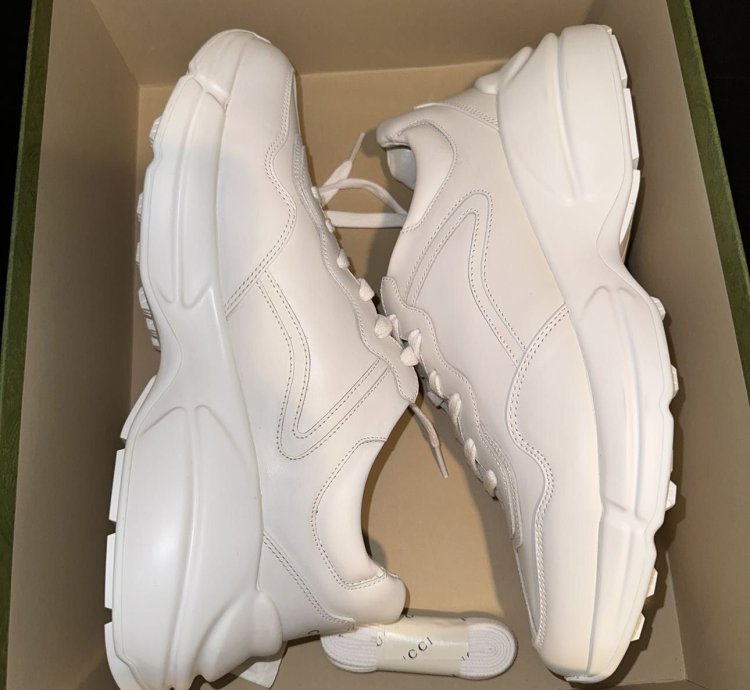 Gucci Oversized Rhyton Soft Calfskin Sneaker Size 10