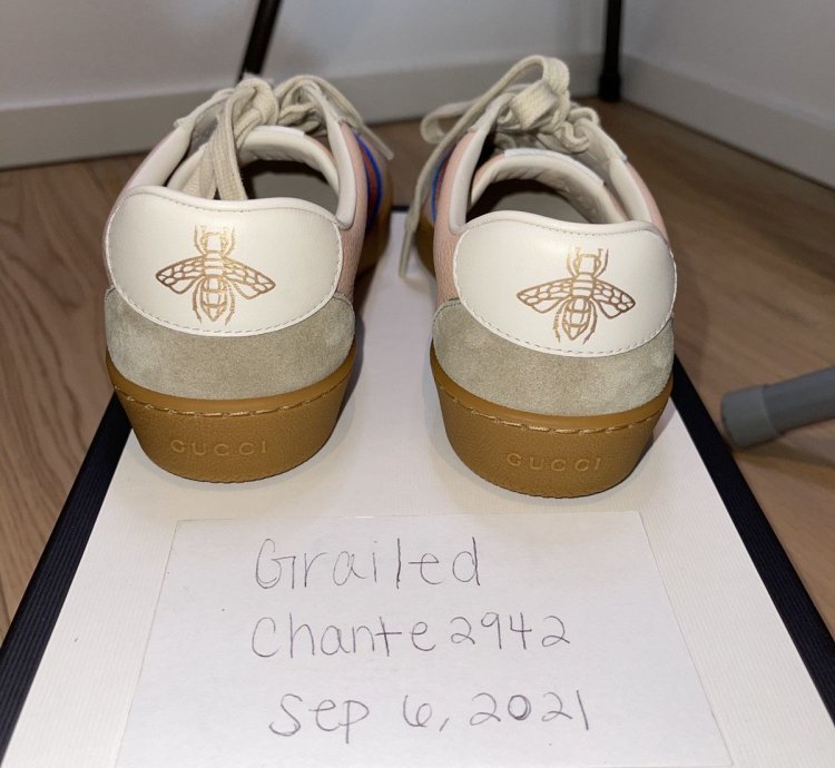 Gucci Pink Oatmeal Low Top Shoes