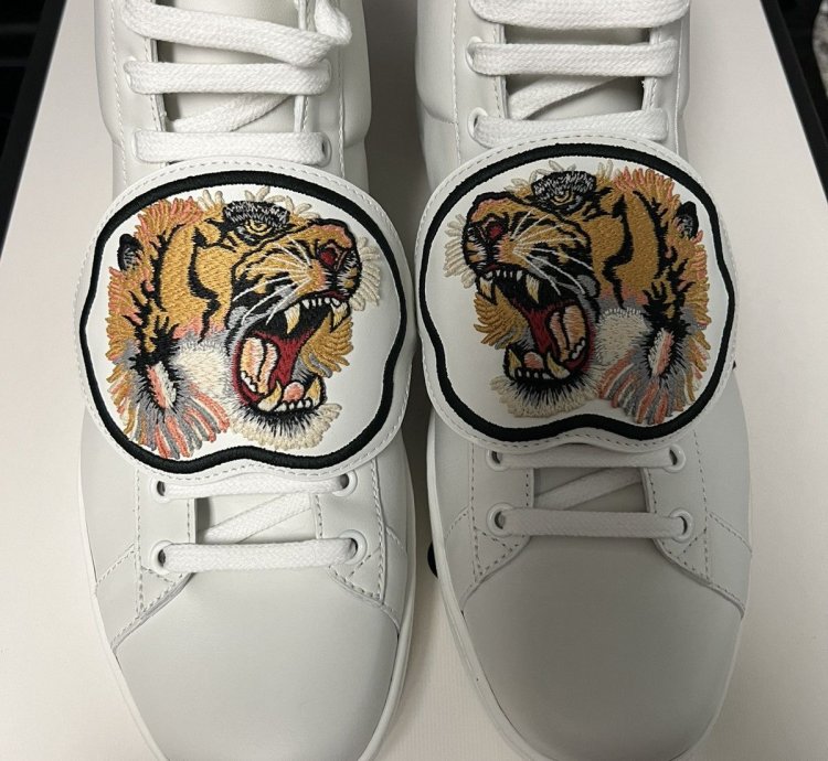 GUCCI Removable Patches Ace Mens High Top Sneakers