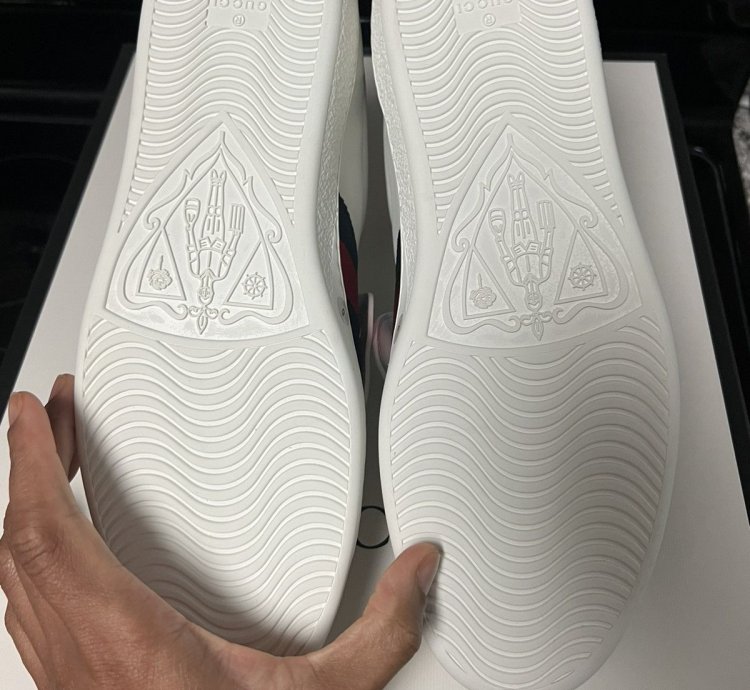 GUCCI Removable Patches Ace Mens High Top Sneakers