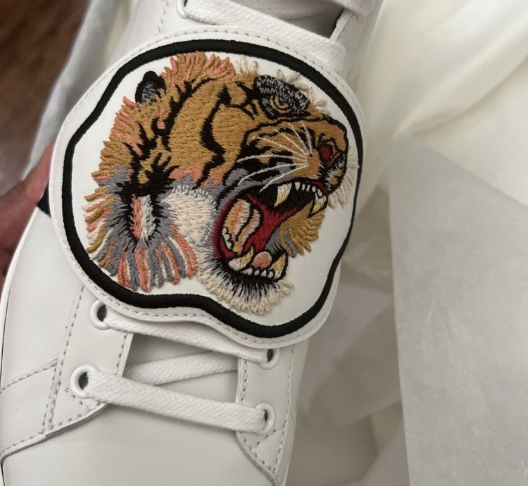 GUCCI Removable Patches Ace Mens High Top Sneakers