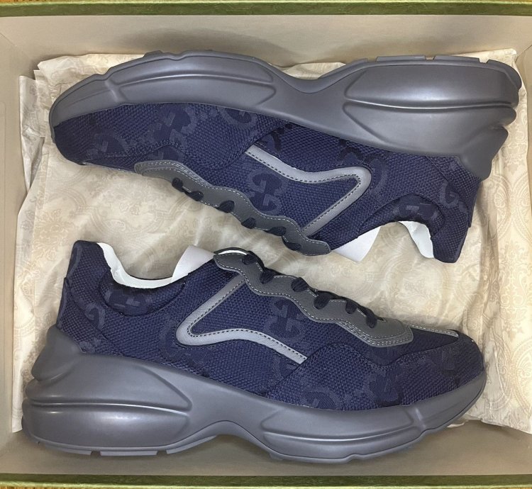 Gucci Rhyton Blue Maxi GG Supreme Sneaker