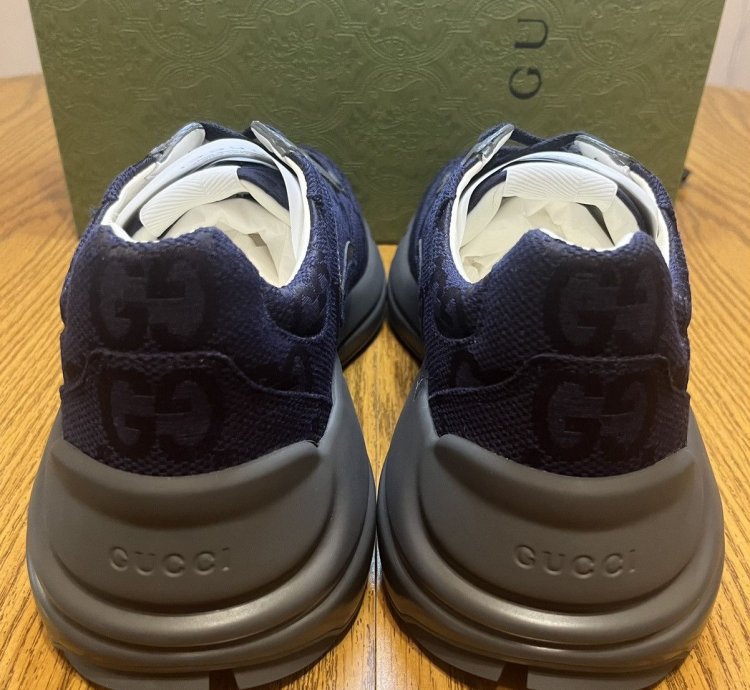 Gucci Rhyton Blue Maxi GG Supreme Sneaker