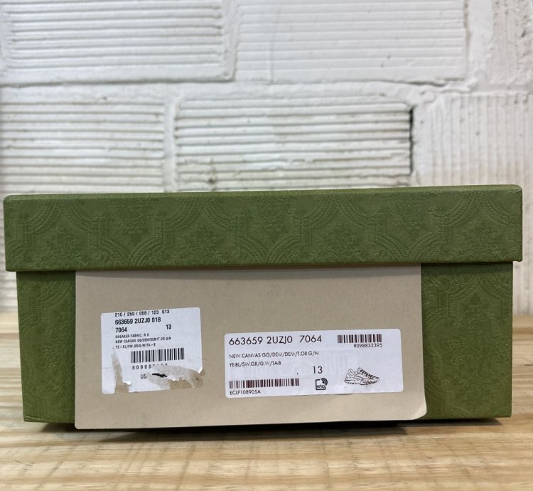 Gucci Rhyton Multicolor Mini GG Low Sneaker Sz 46