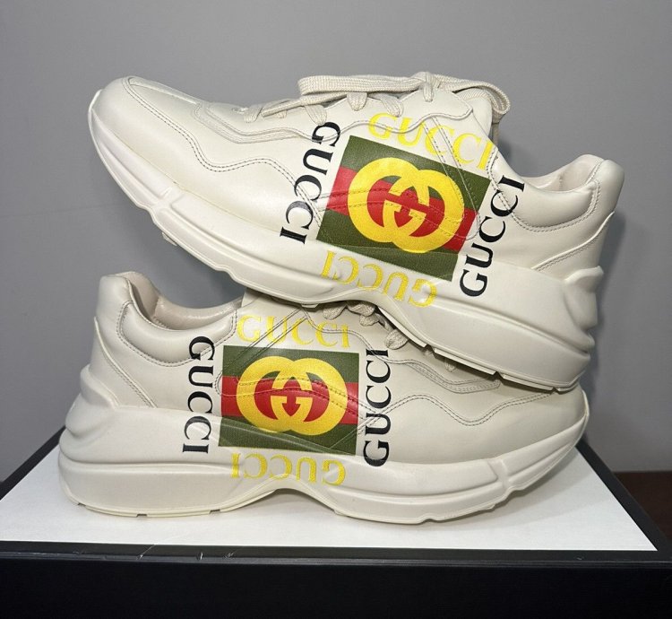 Gucci Rhyton Square Logo Sneaker Ivory