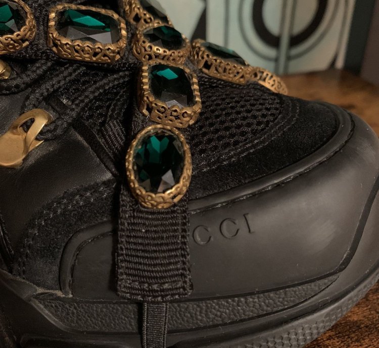 Gucci runway Flashtrek sneakers with removable crystals