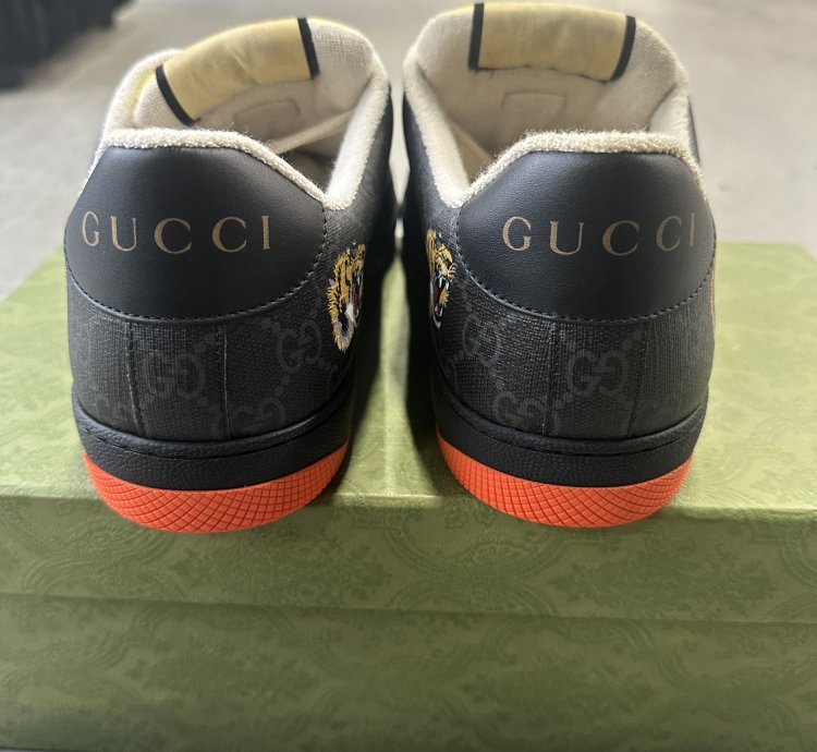 Gucci Screener Tiger Shoes Black
