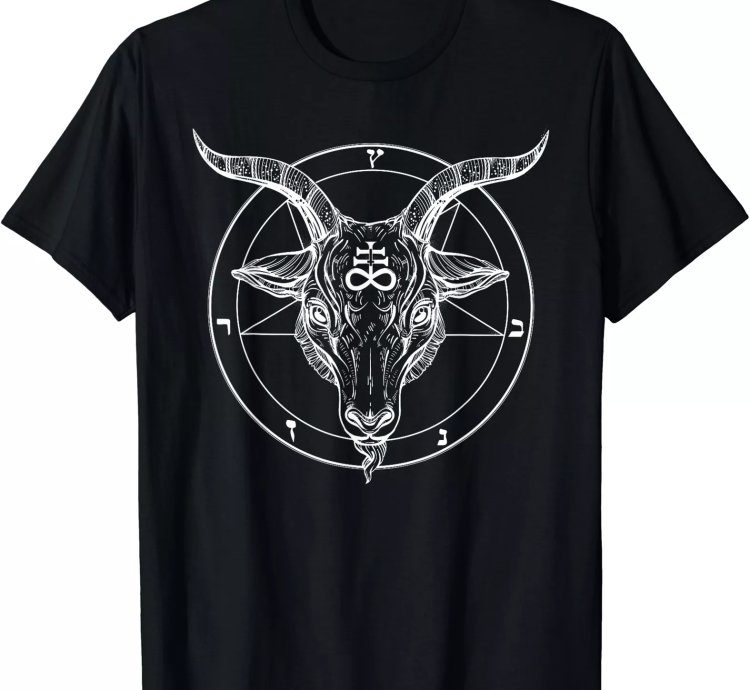 Baphomet Black Magic Devil T-Shirt Size S-5XL