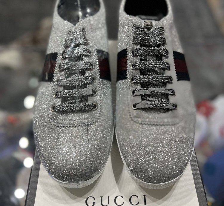 Gucci Silver Glitter Ace