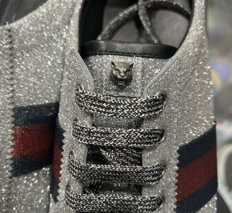 Gucci Silver Glitter Ace