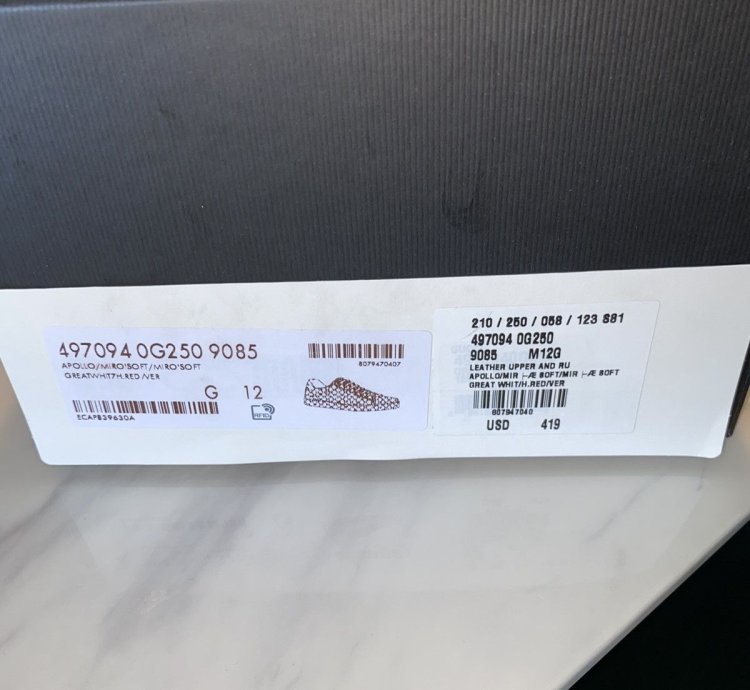 Gucci sneakers 12 5