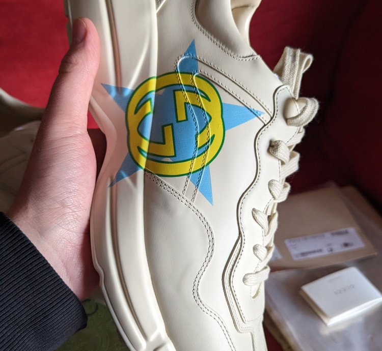Gucci star rhyton sneakers size 13 5