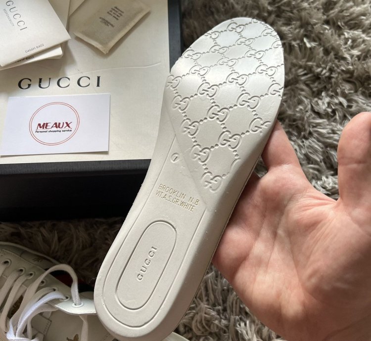 Gucci stars and bees logo ace aces sneakers low top new box